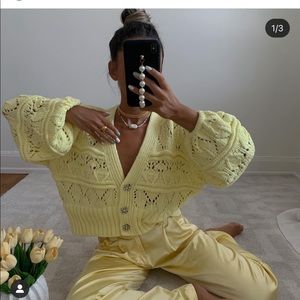 Zara jeweled buttons cardigan bloggers favorite